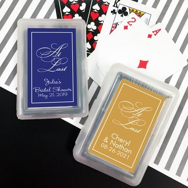 At Last Playing Cards with Personalized Stickers
