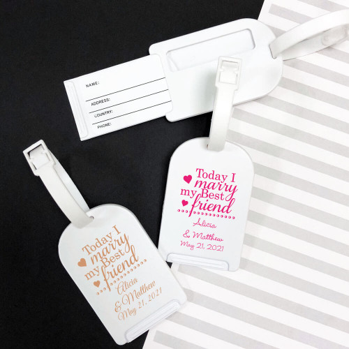 Today I Marry My Best Friend Personalized Luggage Tag