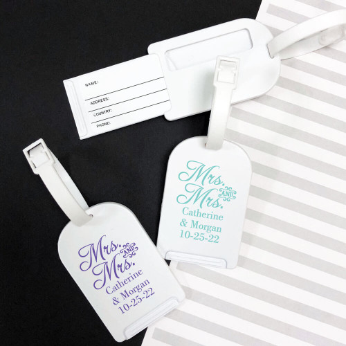 Mrs. and Mrs. Personalized Luggage Tag