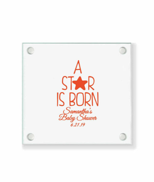 A Star Is Born Personalized Glass Coaster