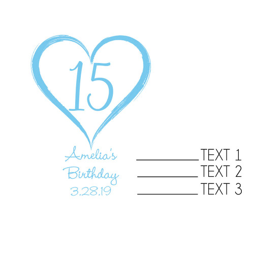 Heart 15 Personalized Glass Coaster