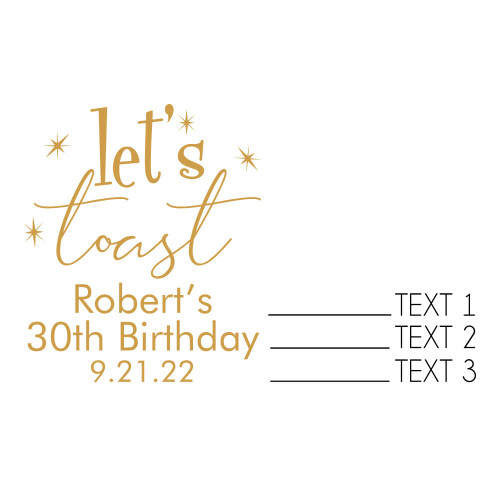 Let's Toast Personalized Glass Coaster