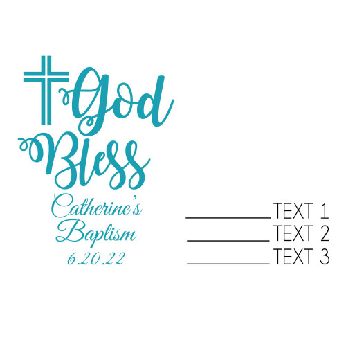 God Bless Personalized Glass Coaster