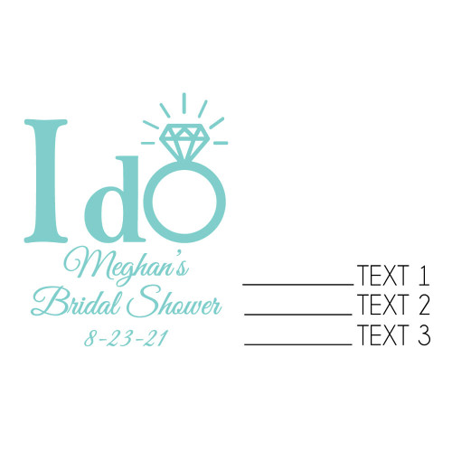 I Do Ring Personalized Glass Coaster