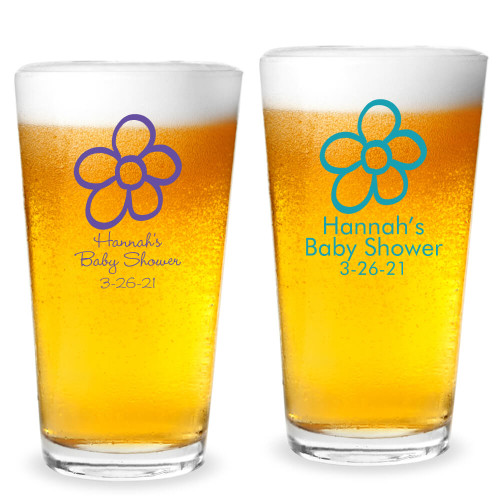 Daisy Personalized 16 oz Pint Glass