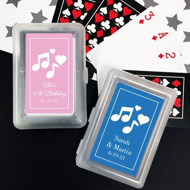 Music Playing Cards with Personalized Stickers