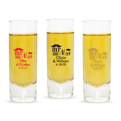 Mustache Pint Glasses - Set of 6