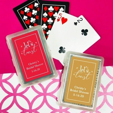 Pop Fizz Clink Playing Cards with Personalized Stickers