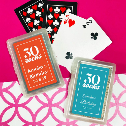 Thirty Rocks Playing Cards with Personalized Stickers