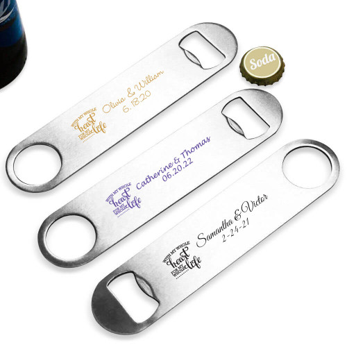 With My Whole Heart For My Whole Heart Personalized Silver Oblong