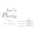 Let's Party Personalized Clear Acrylic Cake Topper