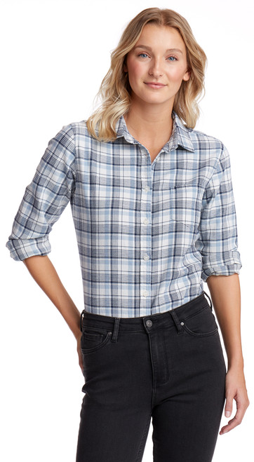 Dusty Blue Jones Plaid|Noir/Phoque|PRI
