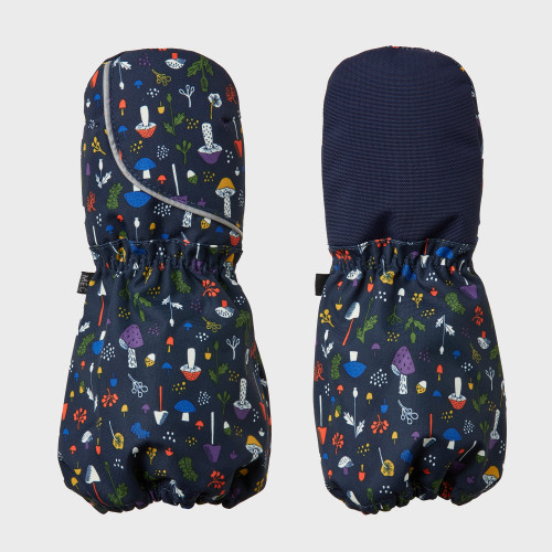 Deep Navy Mushroom Print|Impression champignons Ma|PRI