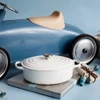 Le Creuset Cast Iron Oval Dutch Oven in White