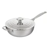 Le Creuset stainless steel 3.5-quart saucier pan and lid