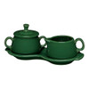 Fiesta Covered Creamer and Sugar Set with Tray in Jade