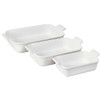 Le Creuset Heritage 3-Piece Rectangular Baking Dish Set in White