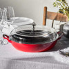 Staub Cast Iron Braiser With Glass Lid in Cherry