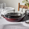 Staub Cast Iron Braiser With Glass Lid in Grenadine