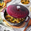 Staub Cast Iron Essential French Oven With Lily Lid in Grenadine