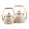 MacKenzie-Childs Rosy Check 3-Quart Tea Kettle