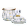 MacKenzie-Childs Sterling Check Lidded Sugar Bowl