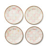 MacKenzie-Childs Rosy Check Set of Four Appetizer Plates