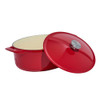 Made In Enameled Cast Iron Oval Dutch Oven in Red