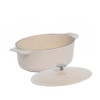 Made In Enameled Cast Iron Oval Dutch Oven in Antique White
