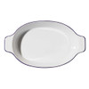 Made In Oval Gratin Baking Dish With Navy Rim