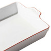 Made In Rectangular Baking Dish With Red Rim