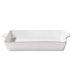 Made In Rectangular Baking Dish With Red Rim