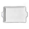 Made In Rectangular Baking Dish With Navy Rim