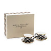MacKenzie-Childs Courtly Check Teacup Salt and Pepper Set
