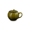 Le Creuset Pumpkin Lidded Mug in Olive