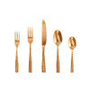 Fortessa Lucca Faceted Copper Rose 20-Piece Flatware Set