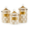 MacKenzie-Childs Mocha Check Small Canister