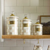MacKenzie-Childs Mocha Check Medium Canister