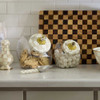 MacKenzie-Childs Mocha Check Cookie Jar