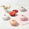 Le Creuset Mini Round Cocotte With Heart Knob in White