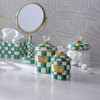 MacKenzie-Childs Emerald Check Small Canister
