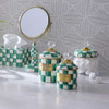 MacKenzie-Childs Emerald Check Demi Canister