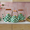 MacKenzie-Childs Emerald Check 3-Quart Tea Kettle