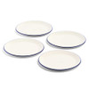 Made In Dinner Plates With Navy Rim