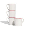 Made In Coffee Mugs With Red Rims