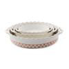 MacKenzie-Childs Rosy Check Everyday Medium Oval Baker