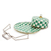 MacKenzie-Childs Emerald Check Cake Carrier