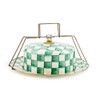 MacKenzie-Childs Emerald Check Cake Carrier