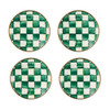 MacKenzie-Childs Emerald Check Set of Four Appetizer Plates