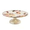 MacKenzie-Childs Wild Rose White Small Pedestal Platter